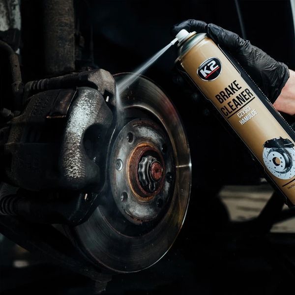 Очищувач гальмівної системи 600мл "K2" Brake Cleaner для супортів, дисків, барабанів, зчеплення 59236 фото