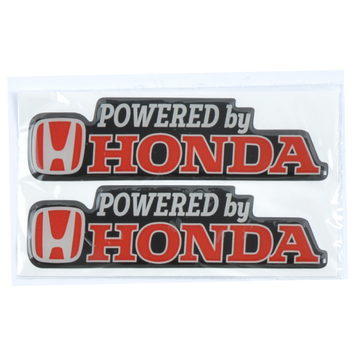 Силиконовая наклейка "Powered by Honda" 3,5х13см 64638 фото
