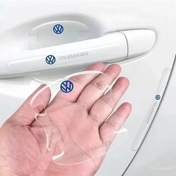 Защитная пленка на дверные ручки с логотипом Volkswagen 8 шт. 66181 фото