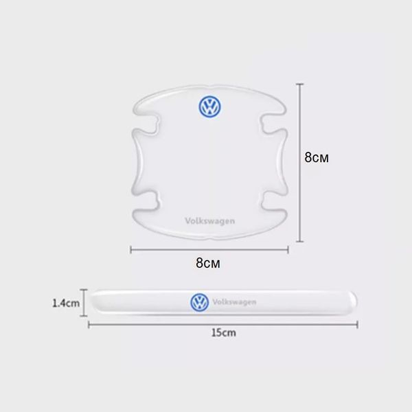 Защитная пленка на дверные ручки с логотипом Volkswagen 8 шт. 66181 фото