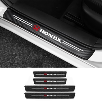 Защитная плёнка на пороги карбон с логотипом Honda 62498 фото