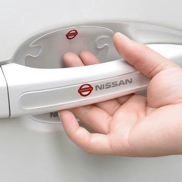 Защитная пленка на дверные ручки с логотипом Nissan 8 шт. 66173 фото