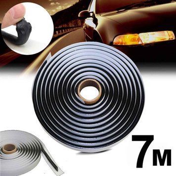 Клей для стекла и фар черный 9мм*7м "CTK" Butyl Headlight Cord бутил-каучук 50710 фото