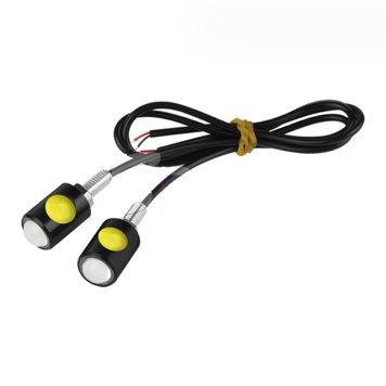 Дневные ходовые огни орлиный глаз врезные LED 12v D=15mm 2шт. 65971 фото