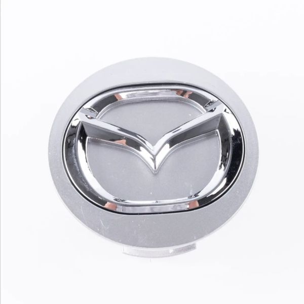 Ковпачки на диски "Mazda" сірі (56/50 мм) ніжка 14 мм 70617 фото