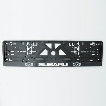 Рамка номерного знака "Subaru" 3D хром (защіпка) гнучка морозостійка 54991 фото