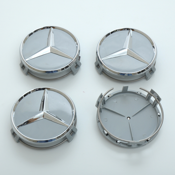 Колпачки на диски с объемным логотипом Mercedes 70-75мм 4шт. 57944 фото