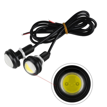 Дневные ходовые огни орлиный глаз врезные с линзой LED 12v D=23mm 2шт. 50904 фото
