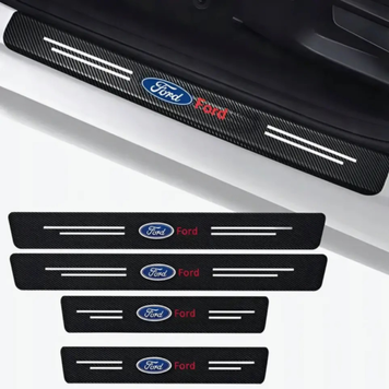 Защитная пленка на пороги с логотипом Ford карбон 4D 62497 фото