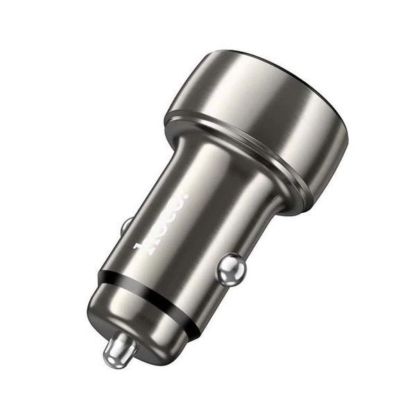 Автомобільний зарядний пристрій у прикурювач "HOCO" 48W (PD30W + QC3.0, 1 Type-C / 1 USB, 3A) 70918 фото