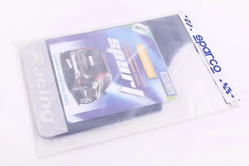 Бризковики універсальні "Interplast" накладка з нержавійки "Racing" 375х235 (2шт) 07419 фото