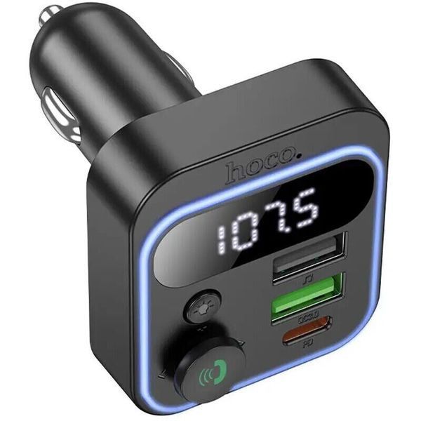 FM модулятор Bluetooth 2xUSB (PD20W + QC3.0) "HOCO" E85 69990 фото