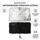 Зонт солнцезащитный в авто "Elegant" 140*78см кожаный чехол/вырез под зеркало 72126 фото 1