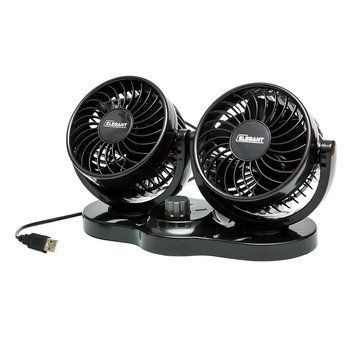Вентилятор автомобильный двойной "Elegant" Maxi 101554 5V USB (4 дюйма) 70143 фото