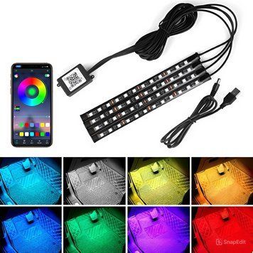 Подсветка салона RGB Bluetooth USB (4шт х 22*4см) 65969 фото