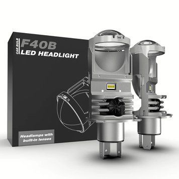 Лампы LED Мини Линзы H4 "D36мм" 50W 5500Lm 6000K 12-18V Canbus (Module 7040+7035) 68683 фото