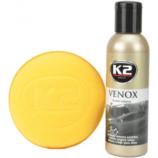Поліроль для відновлення лакофарбових покриттів "K2" Venox (180 мл, молочко з губкою) 62131 фото