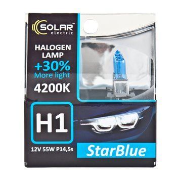 Лампи "Solar" H1 12V 55W 4200K StarBlue 52868 фото