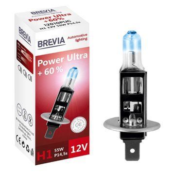 Лампи "Brevia" H1 12V 55W +60% Power Ultra 34801 фото