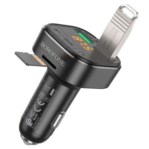 ФМ модулятор c USB для зарядки и флешки "Borofone" BC43 63221 фото