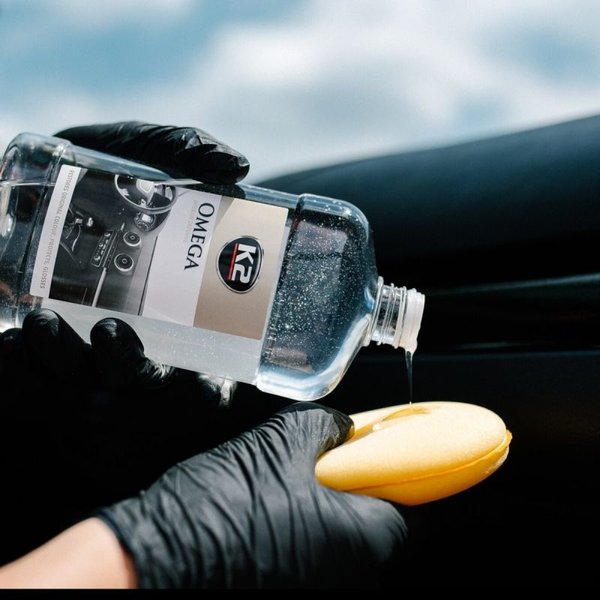 Набор для ухода за салоном автомобиля "K2" Omega 500ml (Апликатор+микрофибра) 65653 фото