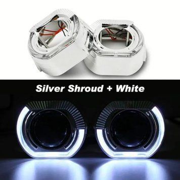 LED-маска для линз 3" (3 дюйма) для BMW Sport-L с ангельскими кольцами 12V 6000K (2 шт.) 71144 фото